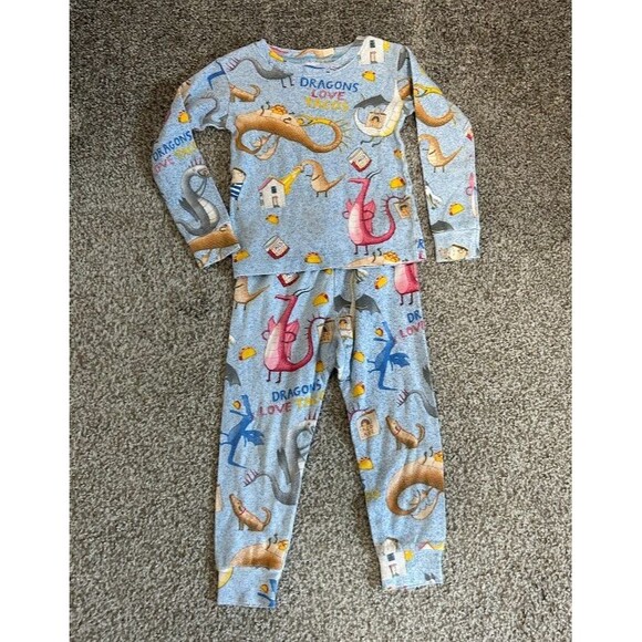 Books to Bed Other - Books to Bed Pajamas Size 2T Dragons Love Tacos Cotton Long Sleeve Pants